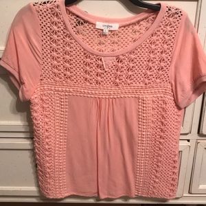 Pink crochet blouse
